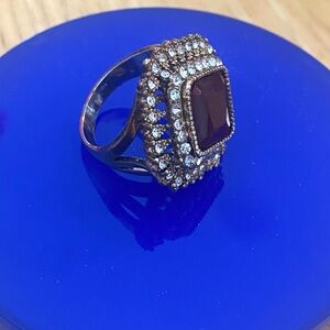 Art Deco Era Carnelian & Marcasite Ring-1920s